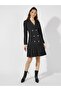 Pleated Hem Blazer Knee Length Dress - 2