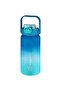 Vgn2213-T Blue-Turquoise 1500ml Use With/Without Straw Double Color Softtouch Motivational Mat
