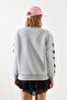 Women's Gray Melange Three Thread Shaded London Life Graphic Printed Sweatshirt Mbhs004 60601004 - 4
