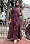 Claret Red Silk Dress - Zippered 36802