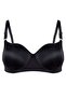 Women's Padded Underwire Black-White-Skin 3-Piece Bra - 2