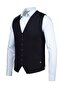 Men's Buttoned Sports / Classic Knitwear Knitted Sleeveless Navy Blue Vest - 5008Ls - 3