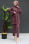 Dried Rose Pleated Trousers Set