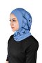 عمامة Hijab عادية منقوشة من سلسلة Visca - St 315 Denim Blue - 2