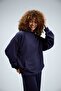 Women's Timeless Oversize Navy Blue Hoodie Sweatshirt