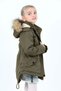 Children's Unisex Winter Water Repellent Long Fur Coated Coat 6-15 Years - 4