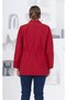Red Rmg Large Size Trench Coat - Waist Lace-Up and Zip 9828 - 8