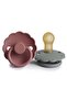 Daisy Double Rubber Pacifier - French Gray/Woodchuck 0-6 Months