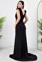 Shoulder rose detail glitter dress ecr5365 - 6