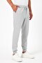 Thick Gray Men's Sweatpants Jogger with Back Pockets, Elastic Cuffs, Regular Fit, Without Pockets - 3
