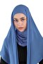 وشاح شيفون بيضاوي الشكل مع حجاب داخلي - ST 111 ( 2911142 )