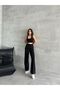 Lycra Palazzo Trousers with Wide Leg and Velcro Front - 7