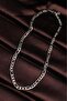 Men's Necklace with Steel Silver Bird's Eye Chain for Casual Neck - 2