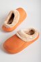Women's Fur Lined Winter Warm Slippers Orange - 3