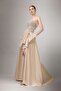 Strapless Long Dress - Deep Slit Detail