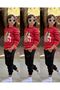 Striped pattern girl's suit - 2
