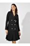 Pleated Hem Blazer Knee Length Dress - 5