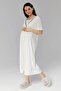 Breasted Full Length 100% Cotton Maternity Nightgown Set - 4