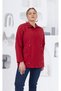 Red Rmg Large Size Trench Coat - Waist Lace-Up and Zip 9828 - 3