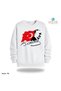 Ataturk Chest Printed Slimfit Crew Neck 2 Thread Unisex Sweatshirt