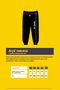 Black-Anthracite Thick Cotton Elastic Waist and Leg Pocket 2-Piece Girl's Sweatpants - 7
