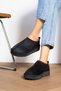 Sweet suede flat sole women's sabo boot with fur inside - 3