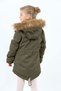 Children's Unisex Winter Water Repellent Long Fur Coated Coat 6-15 Years - 6