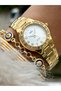 Brand Steel Cord,Waterproof, Yellow Color Small Case Women's Stone Watch+Bracelet - 4