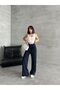 Lycra Palazzo Trousers with Wide Leg and Velcro Front - 7