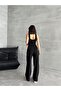 Lycra Palazzo Trousers with Wide Leg and Velcro Front - 4