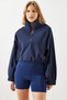Women's Navy Blue Zipper Detailed Raincoat Mbms002 60501002 - 7