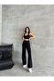 Lycra Palazzo Trousers with Wide Leg and Velcro Front - 6