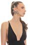 Women's Silver Color Lacquer Plated Zircon Stone Leaf Stylized Right Ear Earcuff & Cartilage Earring - 7