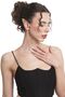 Women's Gold Color Lacquer Plated Rhinestone Leaf Stylize Right Ear Earcuff & Cartilage Earrings - 8