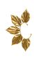 Women's Gold Color Lacquer Plated Zircon Stone Leaf Stylized Right Ear Earcuff & Cartilage Earring - 5
