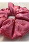 Pink Patterned Satin Bagel Buckle - 2