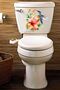 Toilet Seat Sticker Hummingbird and Soft Roses Themed Bathroom Toilet Sticker - 7
