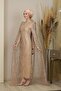 Irmak Evening Dress with Capes on the Arms - 2
