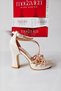 Women's Beige 10 cm Satin Stone Platform Shoes - 6