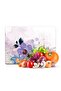 Glass Cutting Board and Presentation Holder Watercolor Purple Flower Patterned 20 X 30 cm