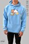 Unisex Hoodie Long Sleeve Bubu Dudu Printed Hooded Sweatshirt Oversize Cotton - 3