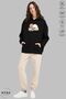 Unisex Hoodie Long Sleeve Bubu Dudu Printed Hooded Sweatshirt Oversize Cotton - 2