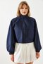 Women's Navy Blue Hooded Raincoat with Back Cover Mbms001 60501001 - 3