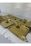 Stainless Steel Cake Dessert Groom Presentation Tray with Gold Butterfly Accessory and Gold Turkish Delight Bowl - Set of 6 - 2