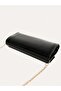 Women's Chain Portfolio & Clutch Black Patent Leather Shoulder Evening Bag - 3