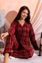 Winter Women's Shirt Fleece Pajama Set - Women's Buttoned Fleece Pajama Set - 3