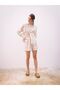 Linen Shirt and Shorts Set - Sun Patterned - 2