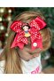 Design Luxury Red Polka Dot Plied Satin with Tail Bow Cotton Princess Fancy Crown Children's Crown