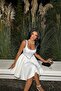 White Dualipa Mini Dress ATE8257 - 4