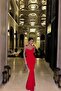 Red Dominic Rose Dress ATE-0917